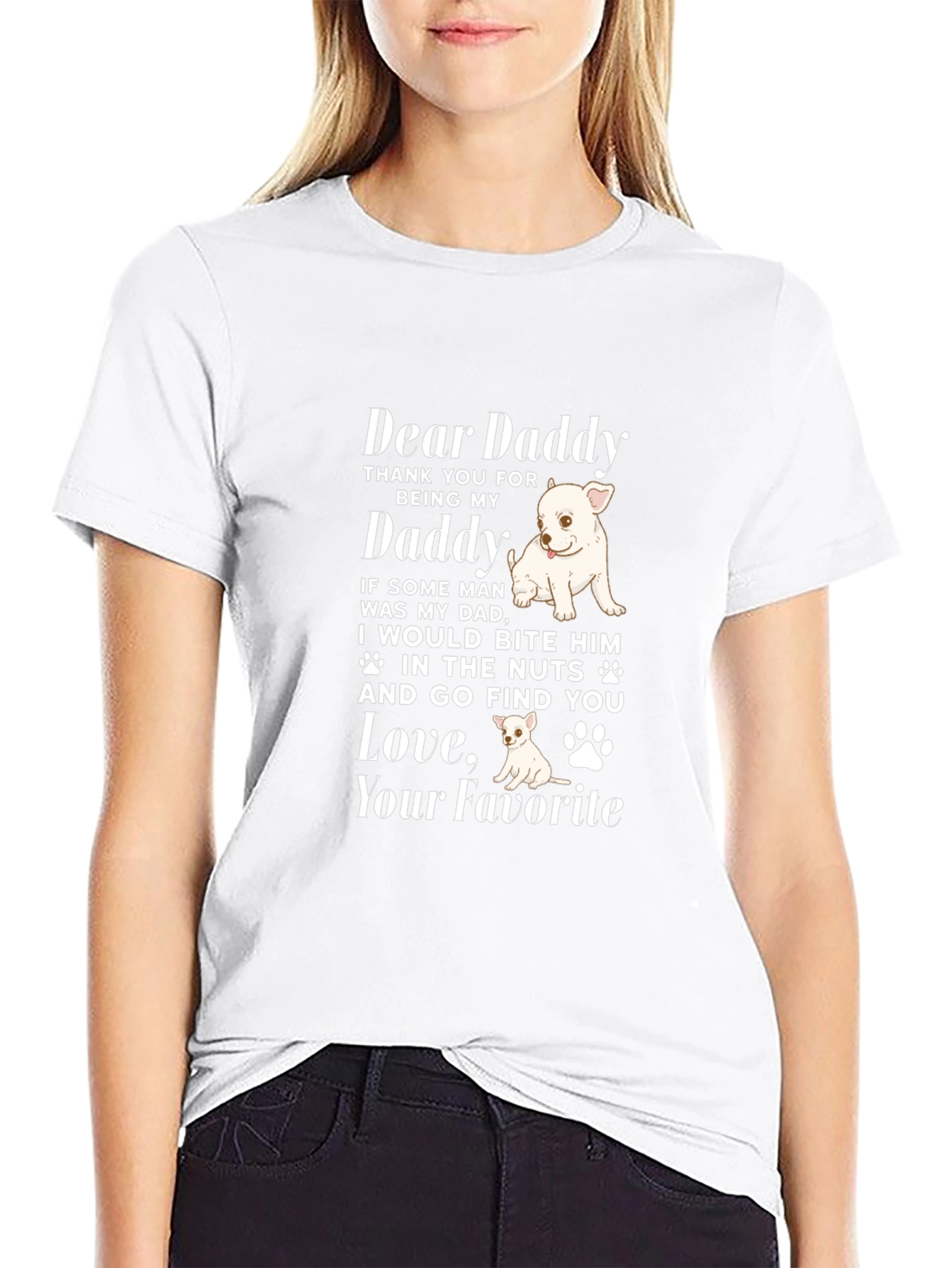 Dear Daddy Dog Lover Graphic Tee