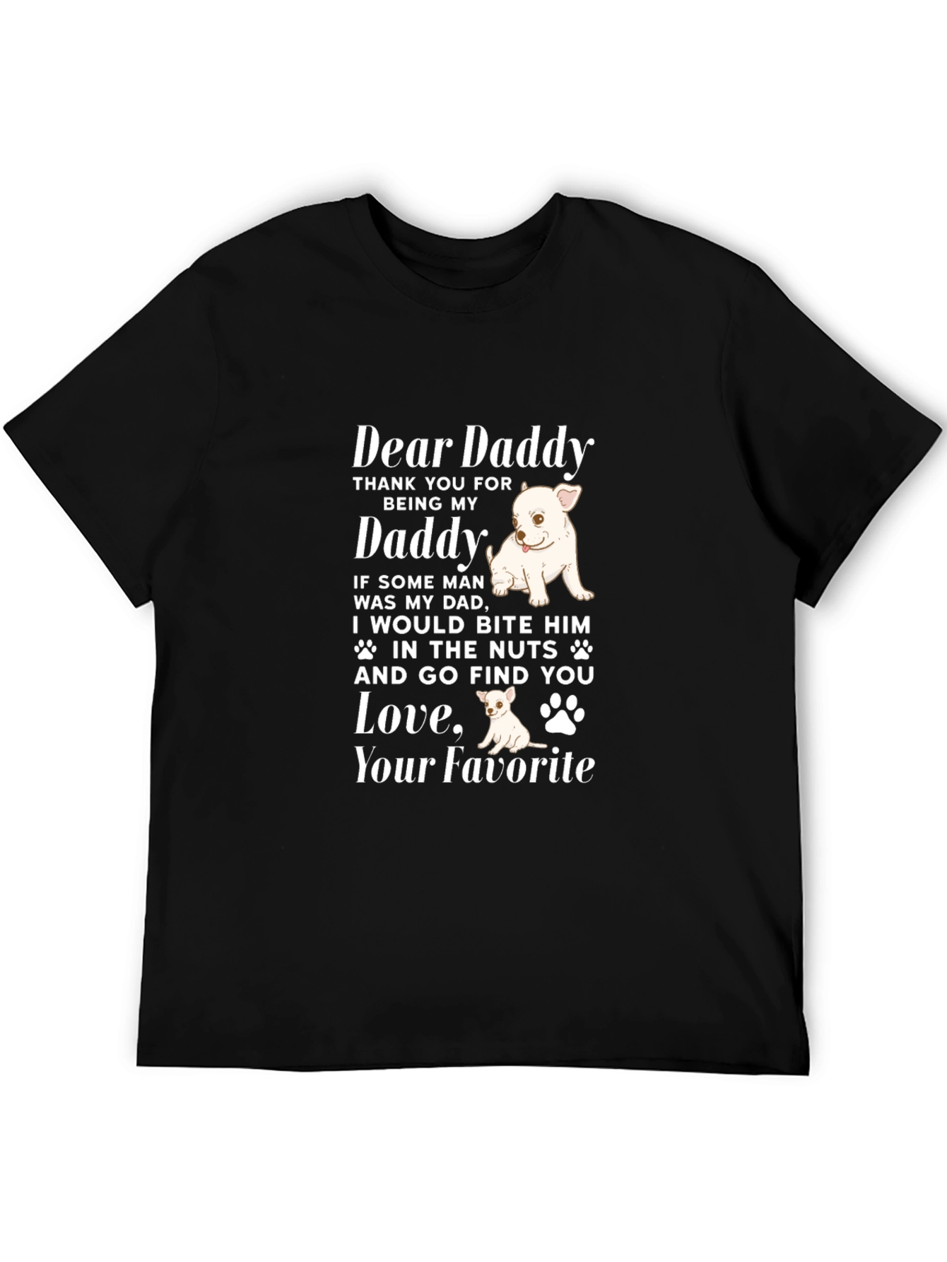 Dear Daddy Dog Lover Graphic Tee