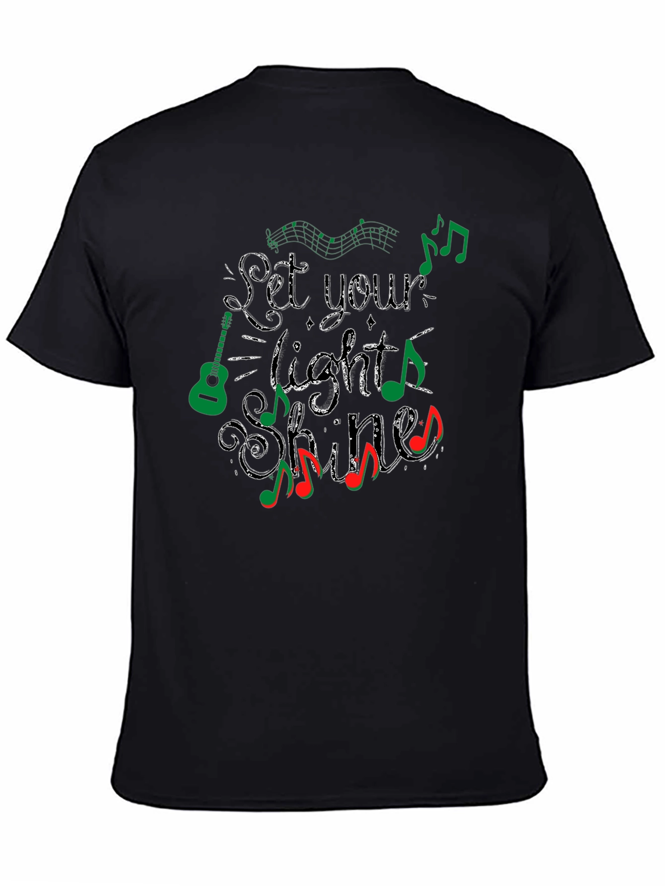 Let Your Light Shine Music Notes T-Shirt
