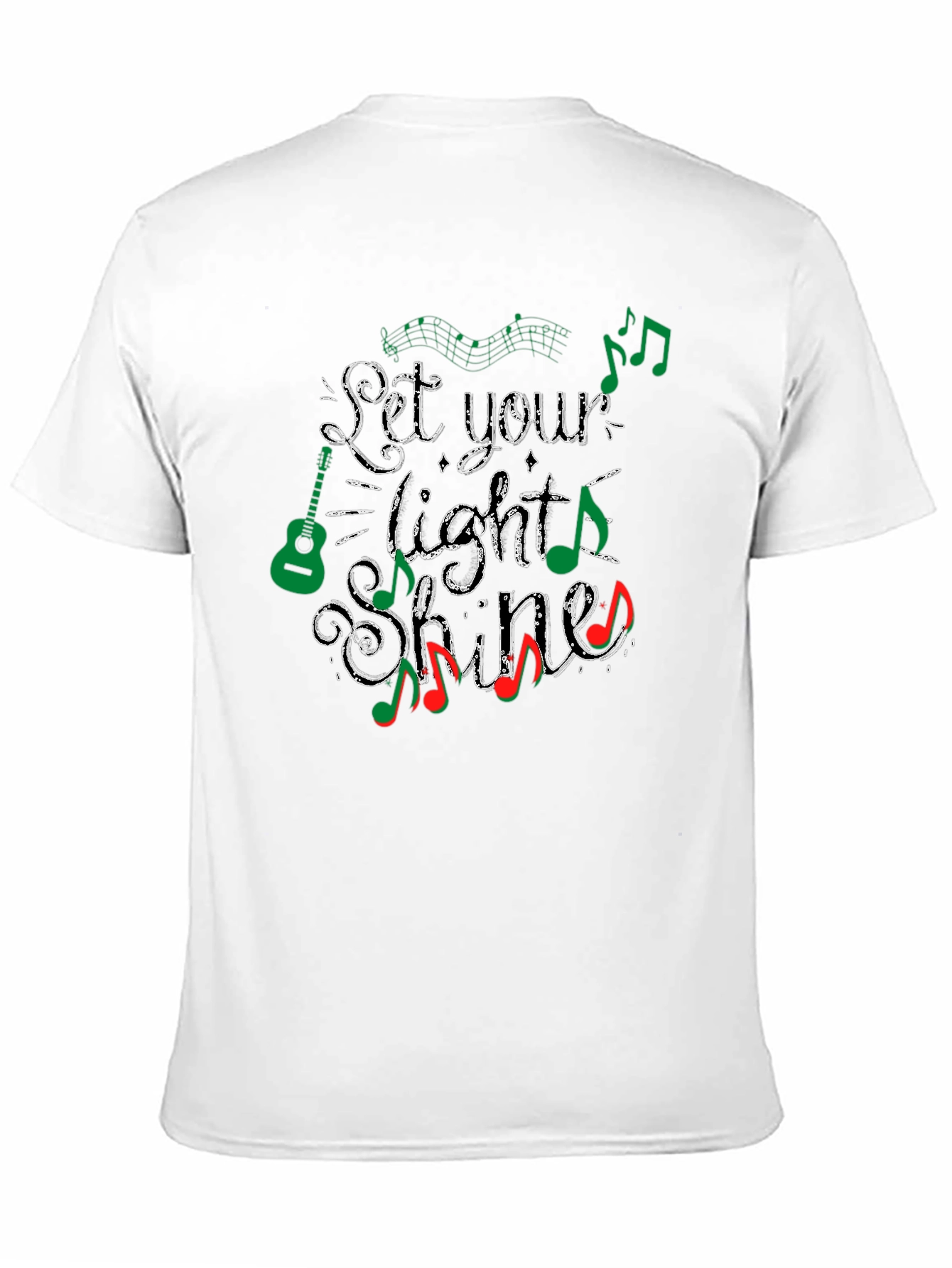 Let Your Light Shine Music Notes T-Shirt