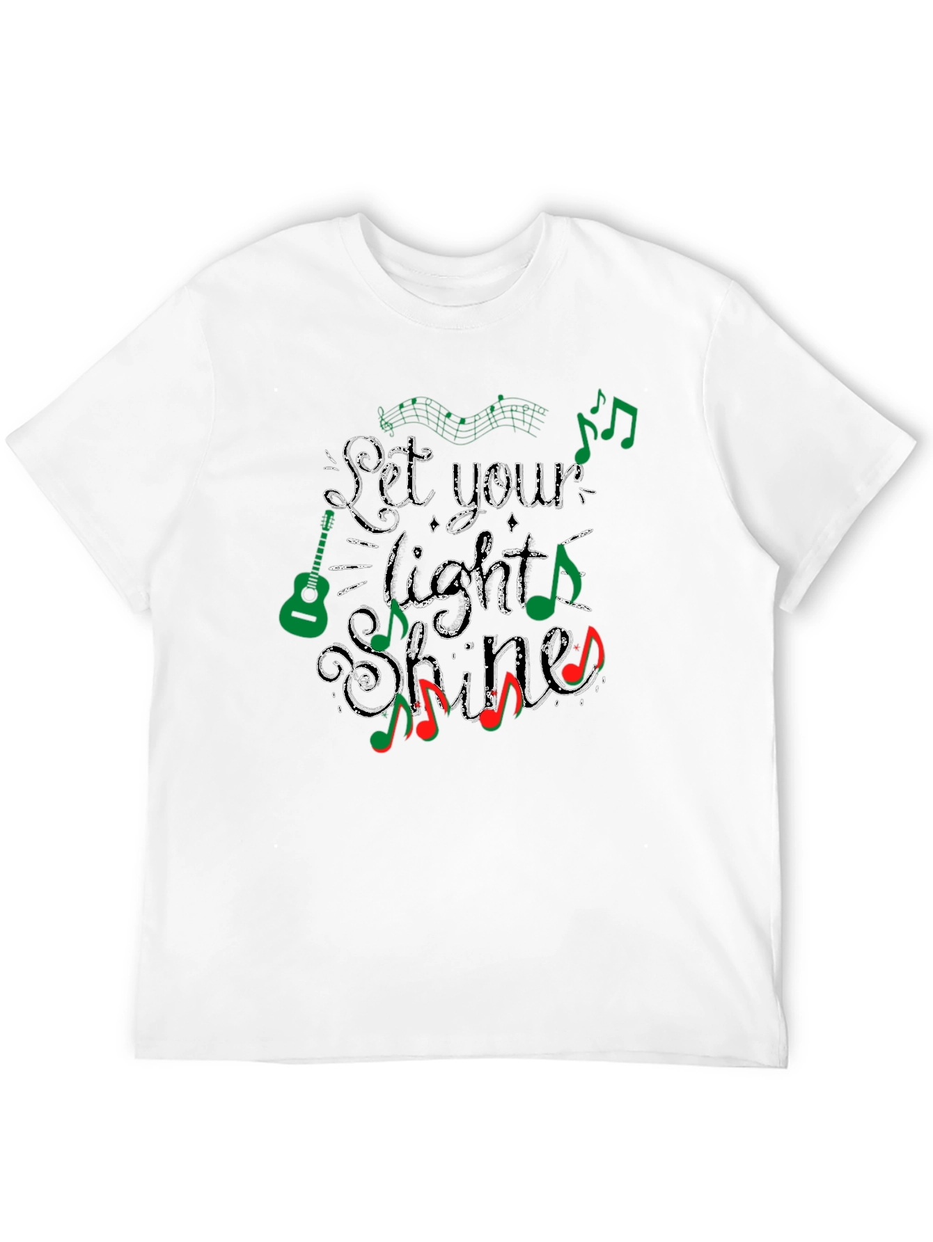 Let Your Light Shine Music Notes T-Shirt