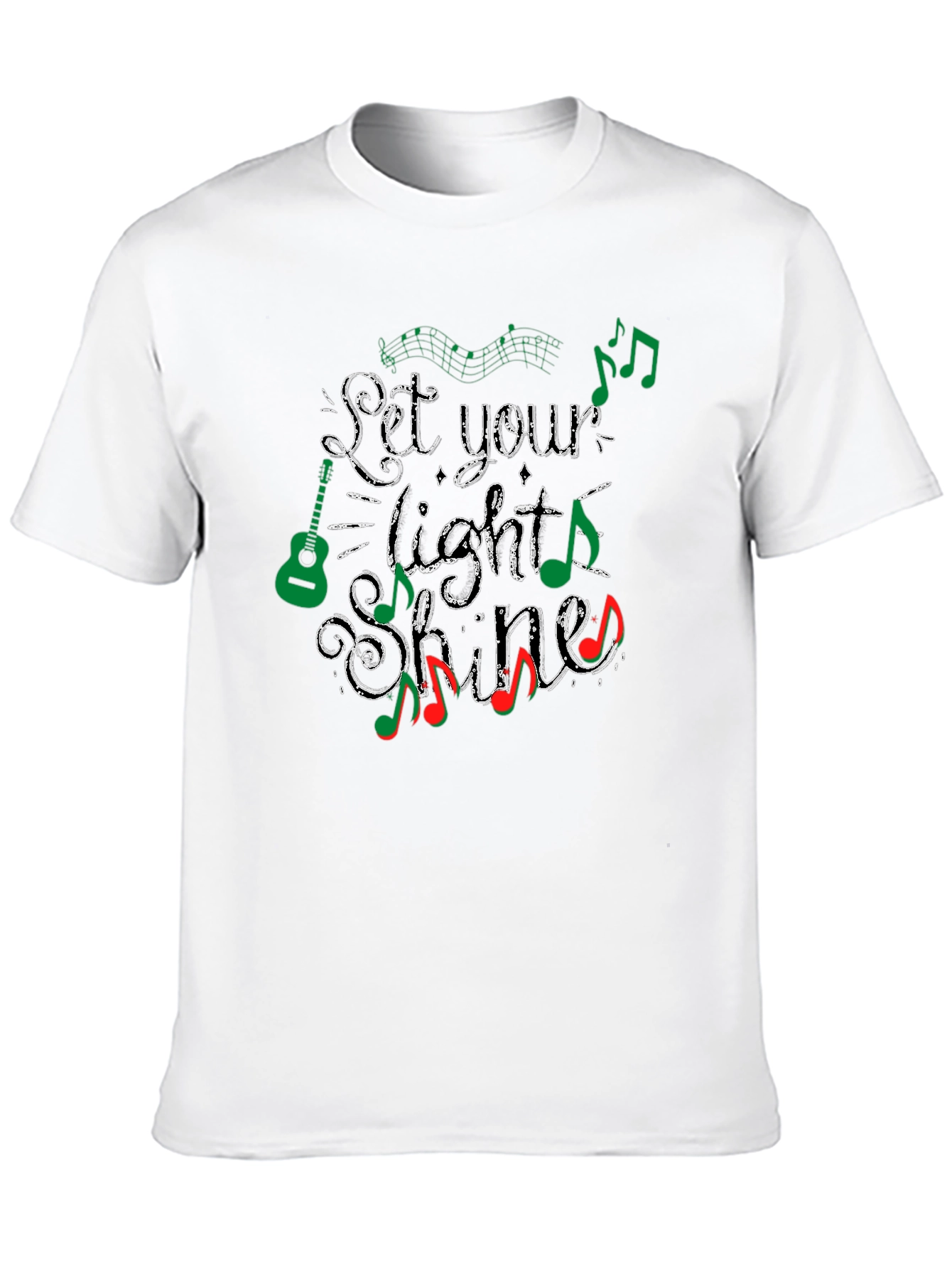 Let Your Light Shine Music Notes T-Shirt