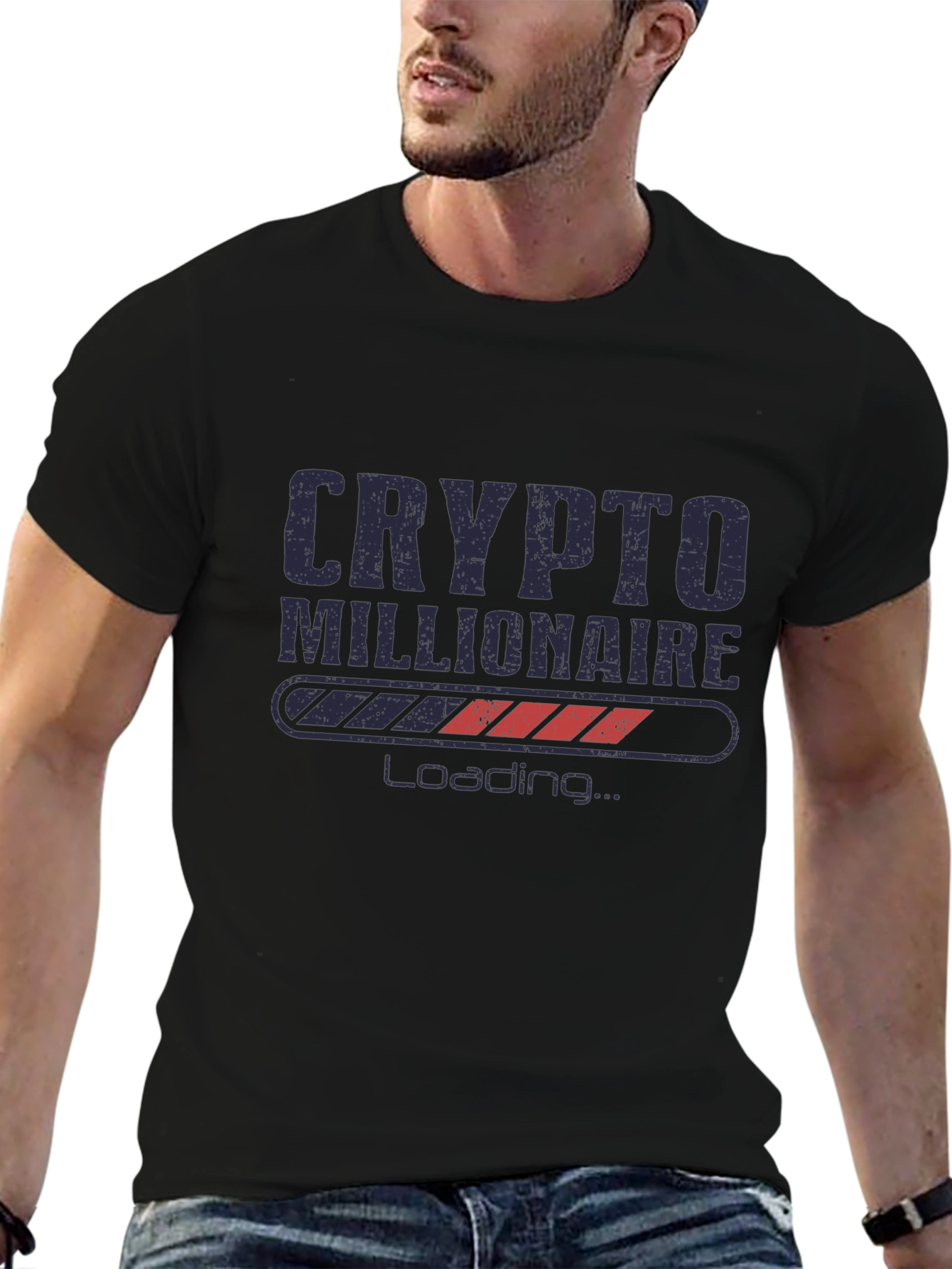 Crypto Millionaire Loading Graphic Tee - Black