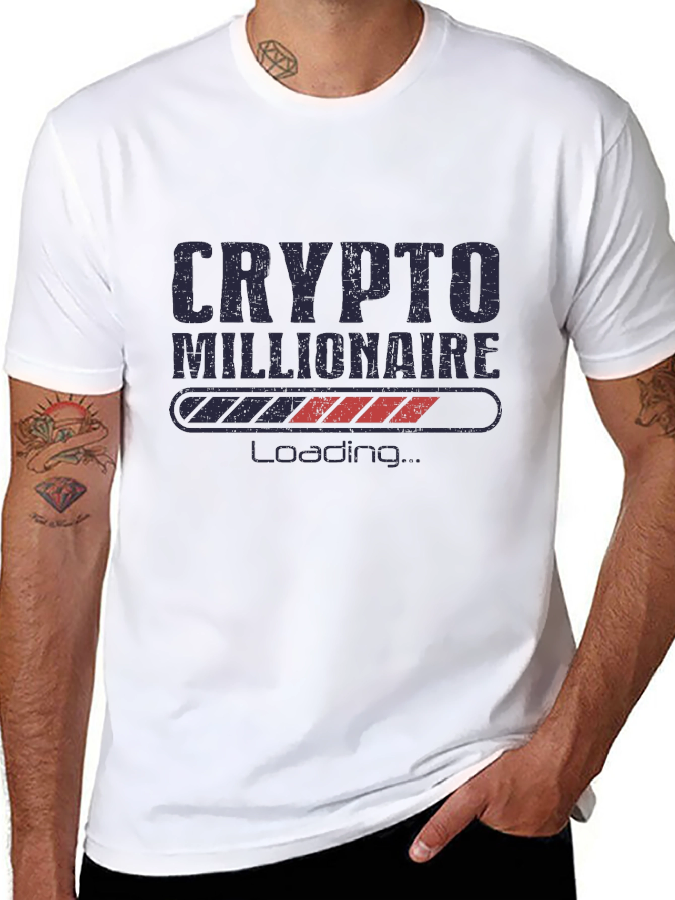 Crypto Millionaire Loading Graphic Tee - Black