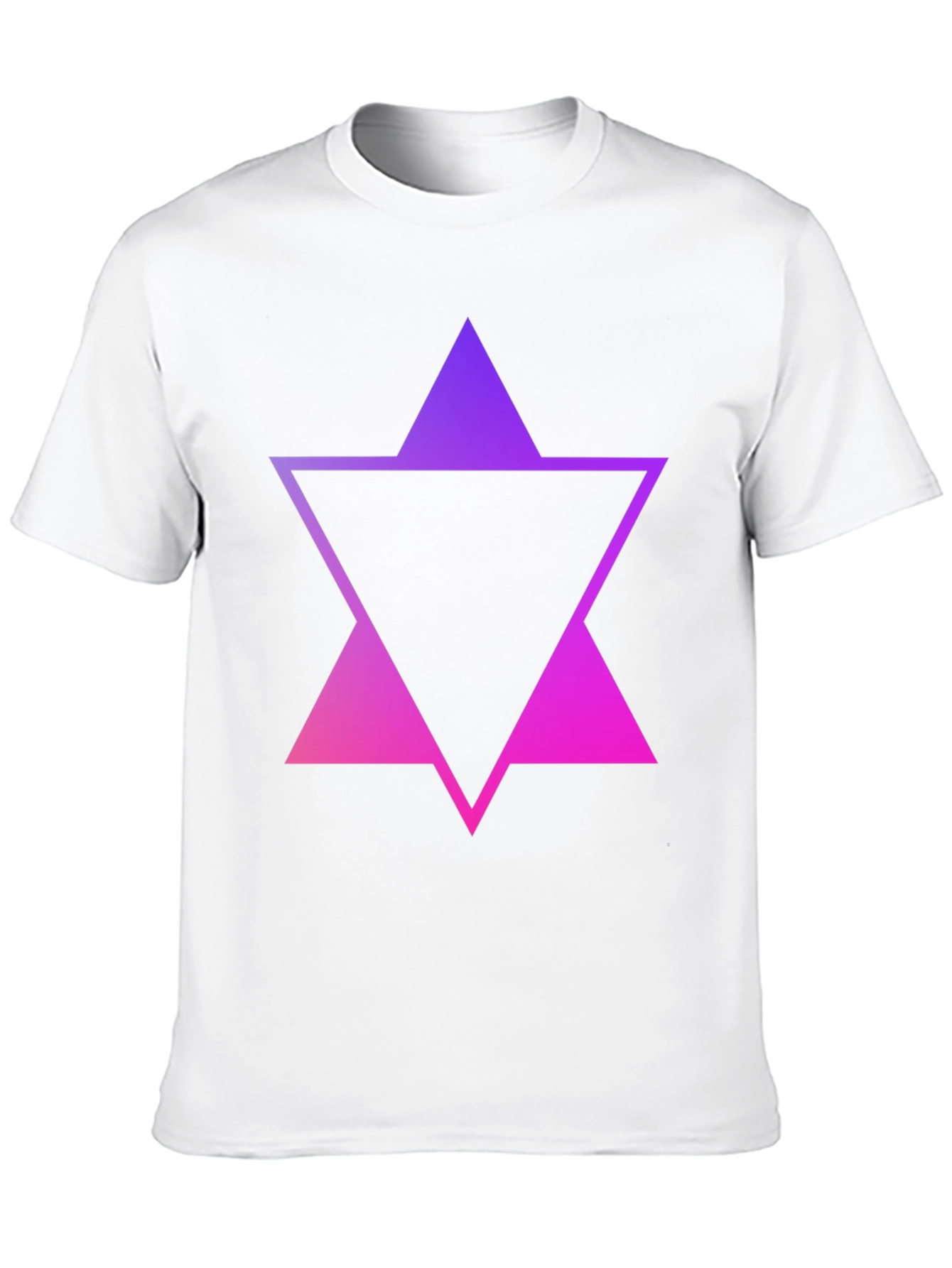 Gradient Triangle Graphic Tee - Stylish Mens Black T-Shirt
