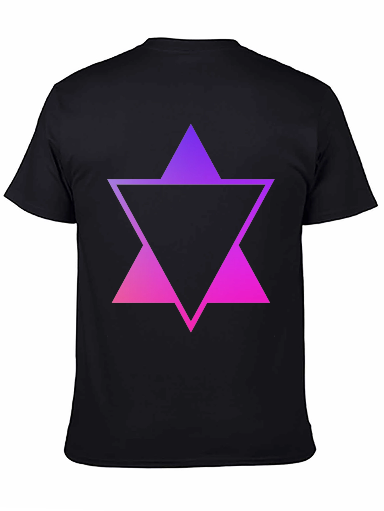 Gradient Triangle Graphic Tee - Stylish Mens Black T-Shirt