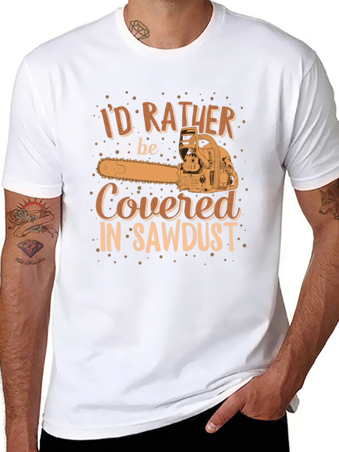 Sawdust Graphic Tee - Black Cotton Comfort