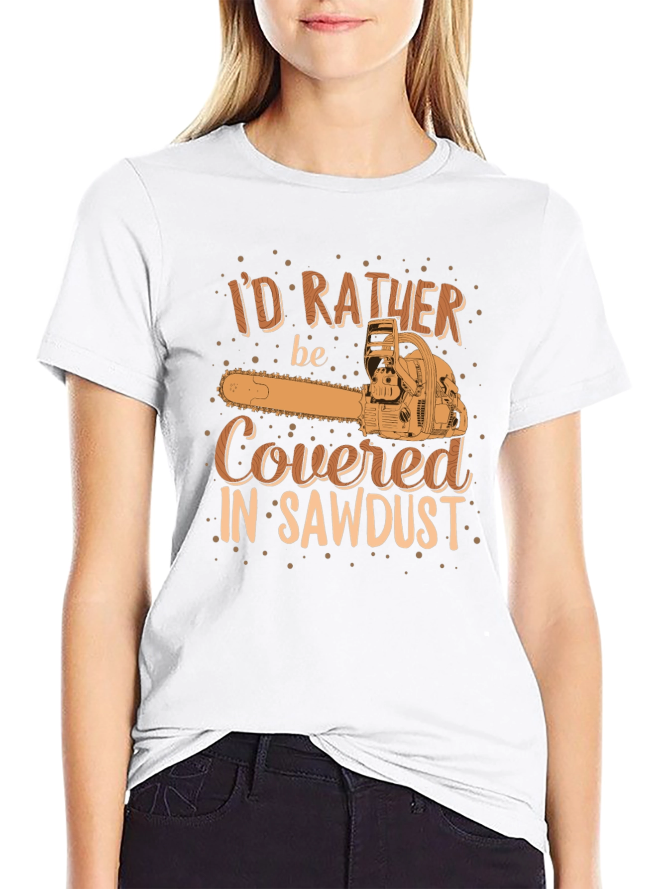 Sawdust Graphic Tee - Black Cotton Comfort