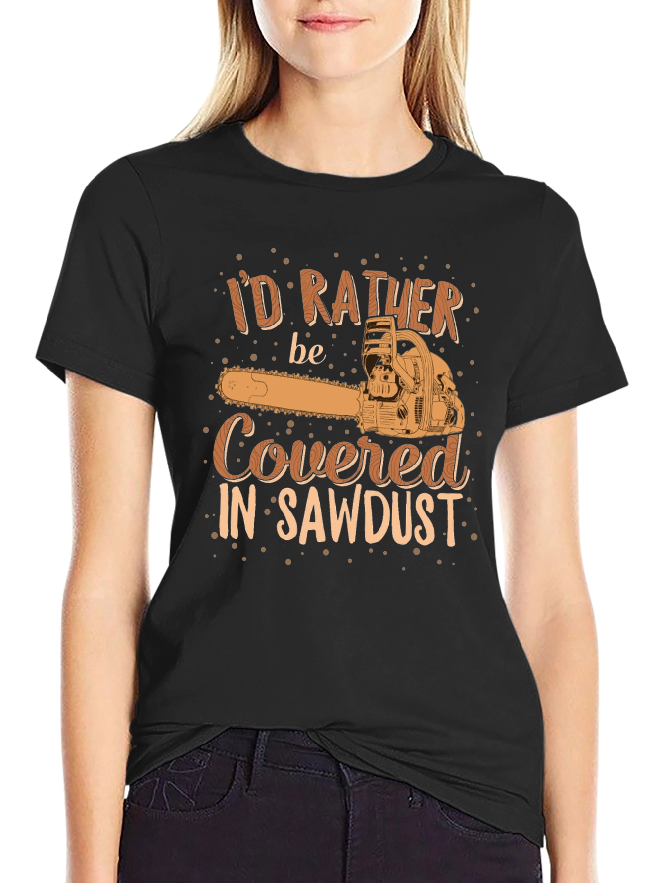 Sawdust Graphic Tee - Black Cotton Comfort