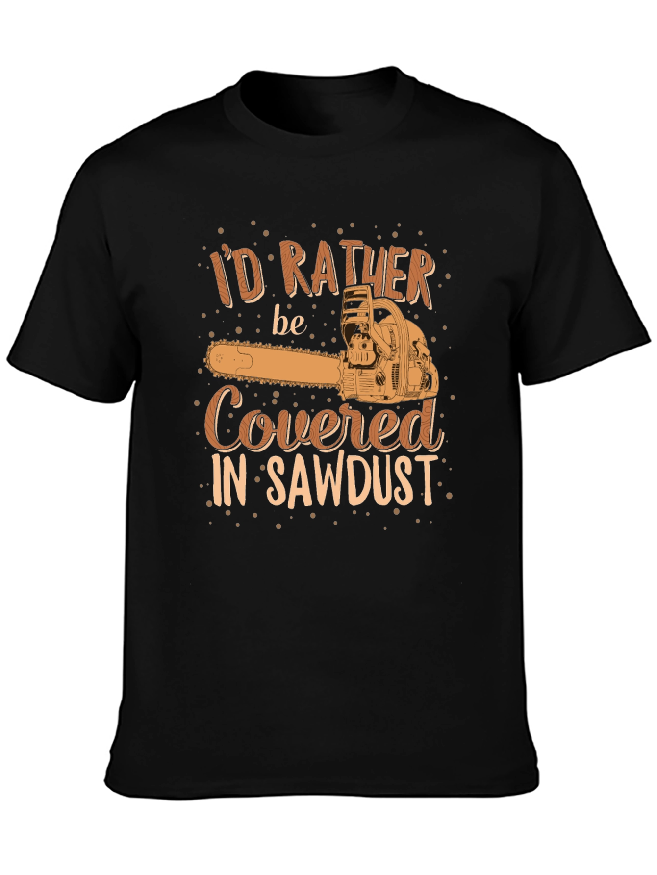 Sawdust Graphic Tee - Black Cotton Comfort