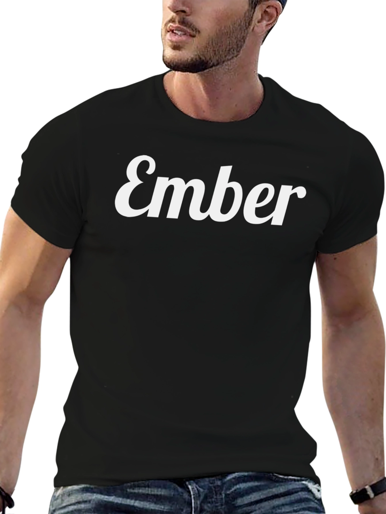 Ember Graphic Tee - Trendy Black Cotton T-Shirt
