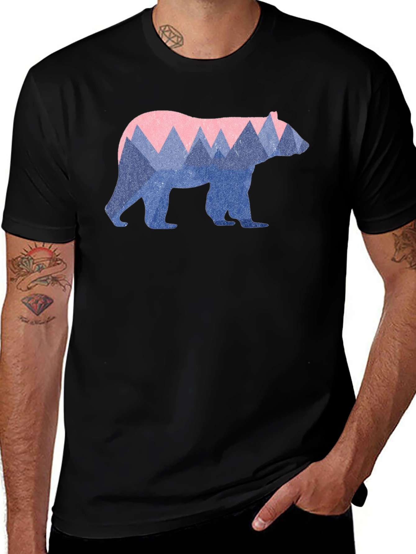 Mountain Bear Graphic Tee - Nature Inspired Style