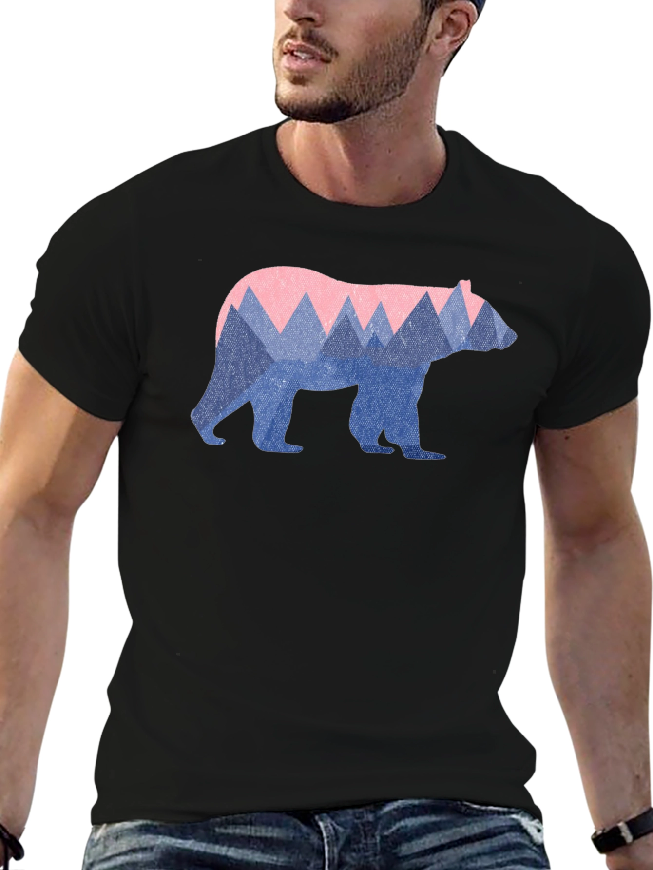Mountain Bear Graphic Tee - Nature Inspired Style