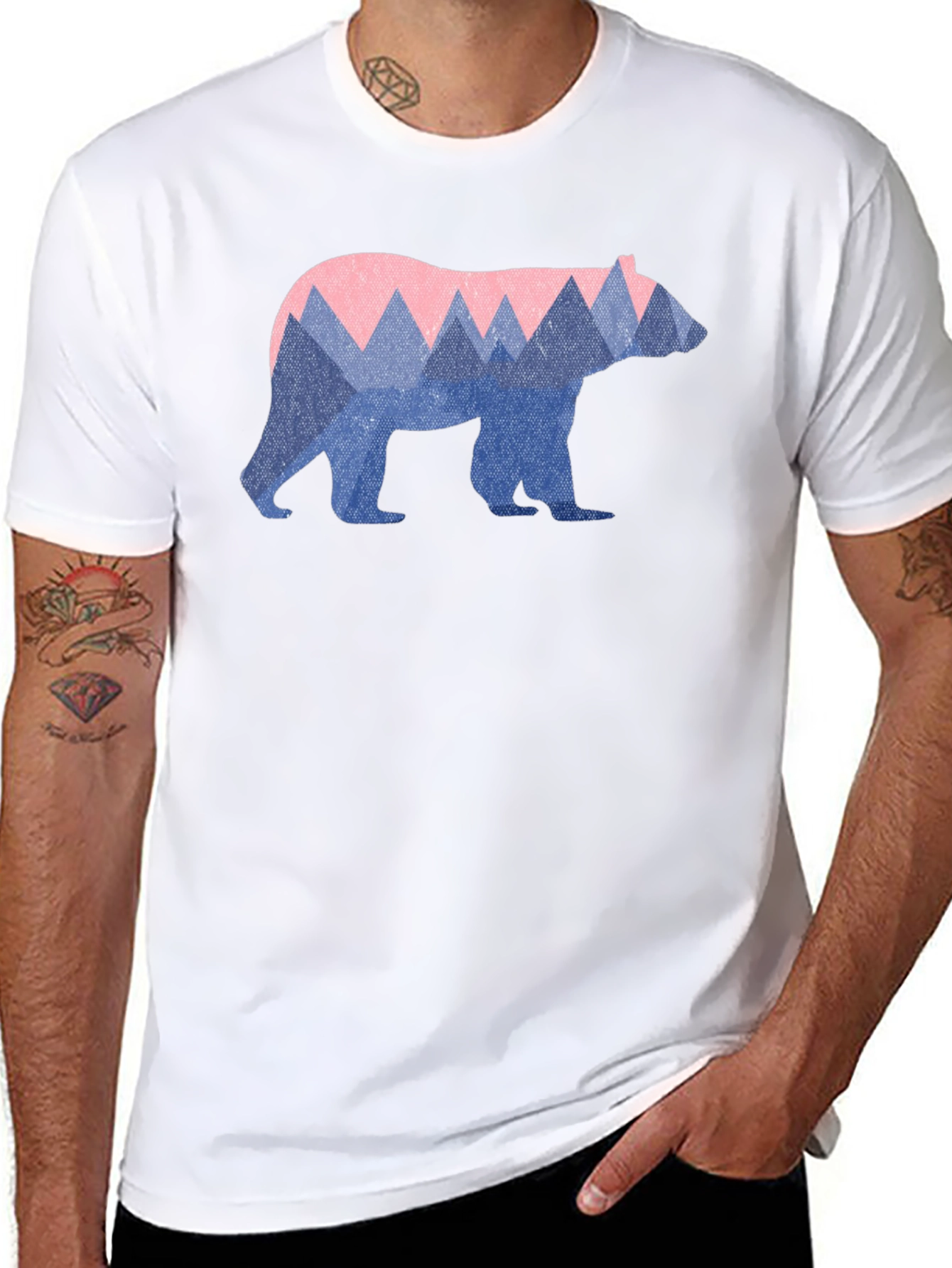 Mountain Bear Graphic Tee - Nature Inspired Style