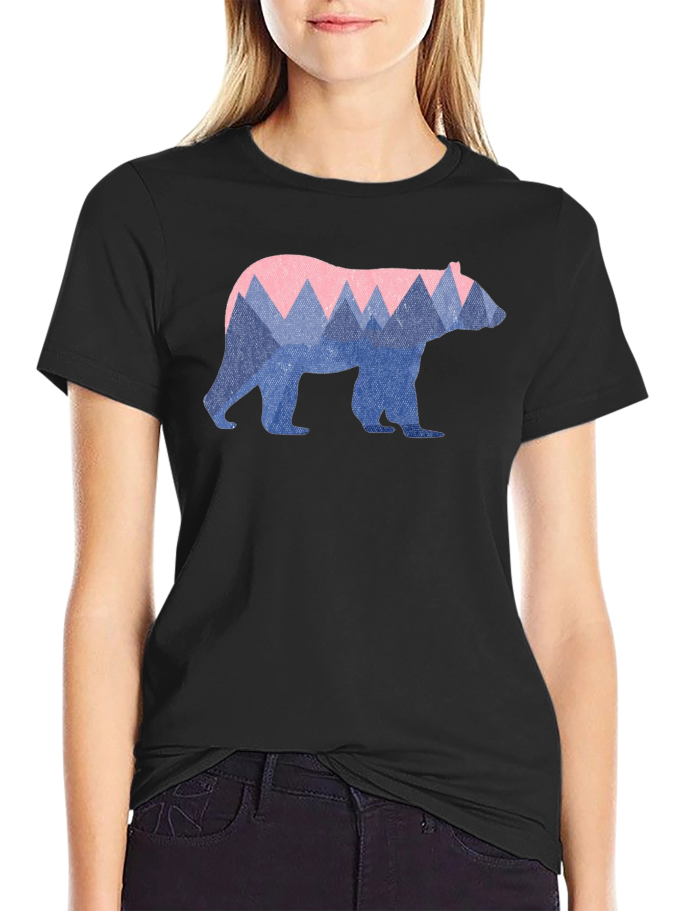 Mountain Bear Graphic Tee - Nature Inspired Style
