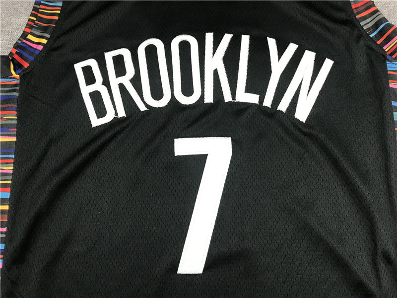 Men's Brooklyn Nets Kevin Durant #7 Black Swingman Jerseys - City Edition