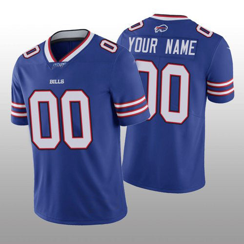 Custom1 Buffalo Bills Royal Vapor Limited 100th Season Jerseys Stitched Jerseys Football Jerseys
