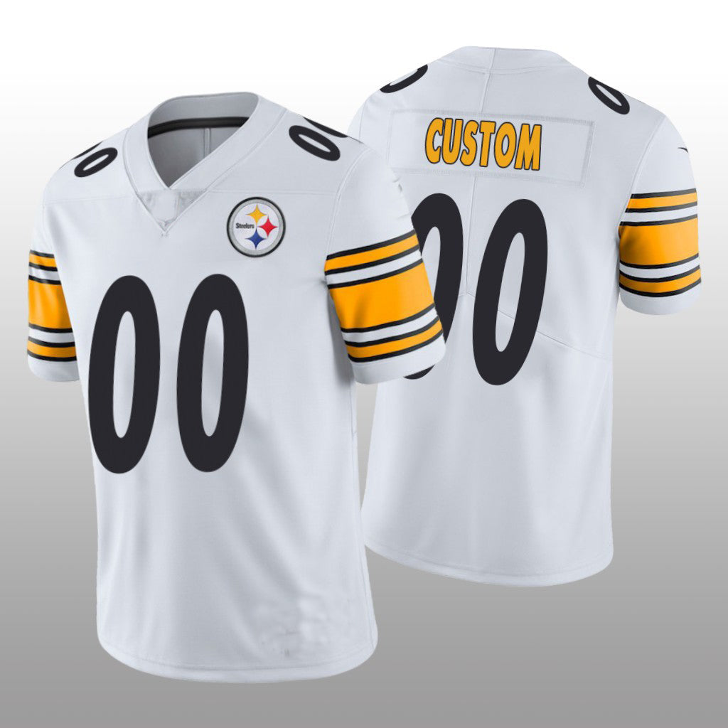 Custom1 Pittsburgh Steelers White Vapor Limited Jerseys Stitched American Football Jerseys