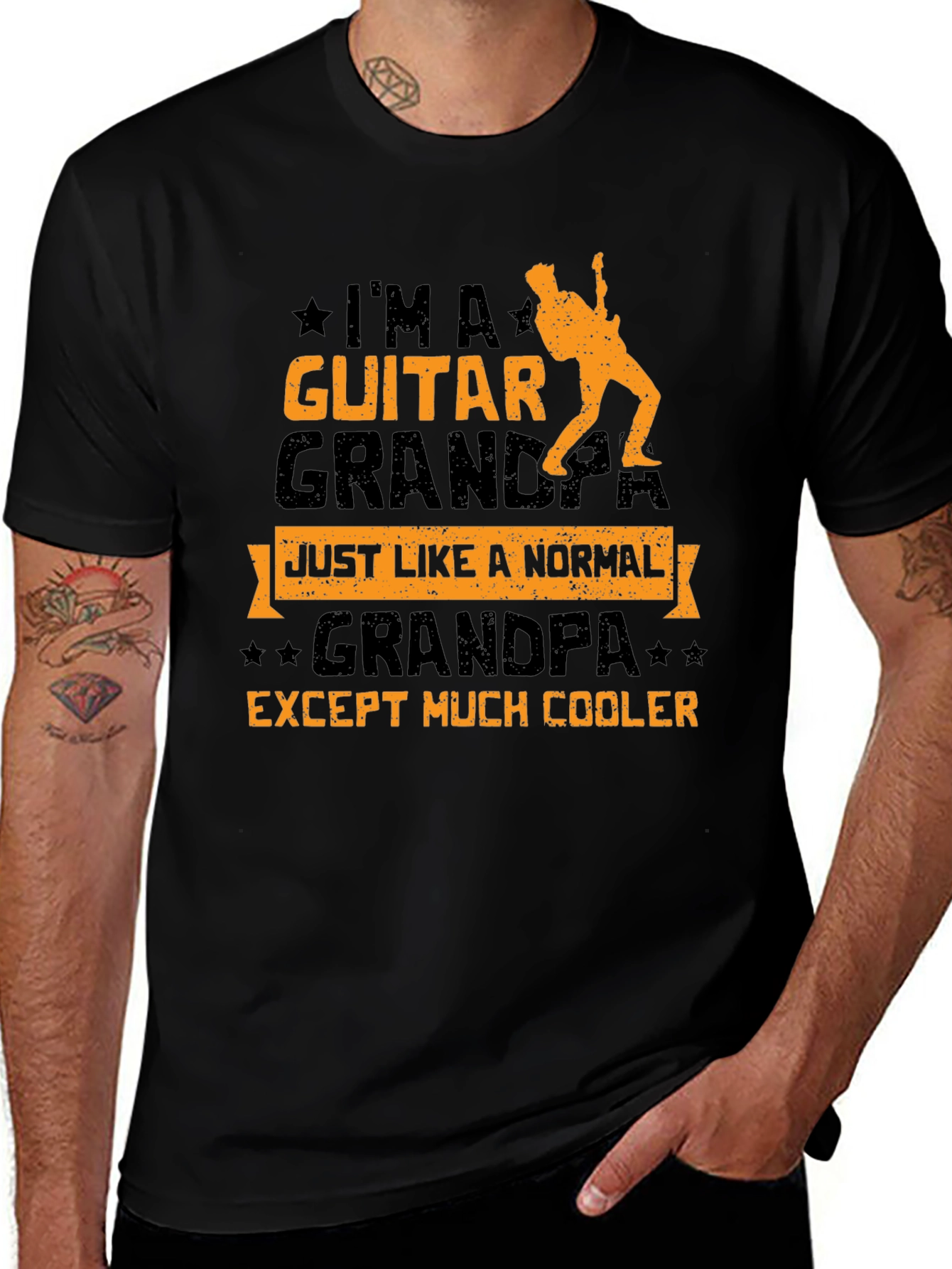 Guitar Grandpa T-Shirt - Musician Grandpa Cool Tee