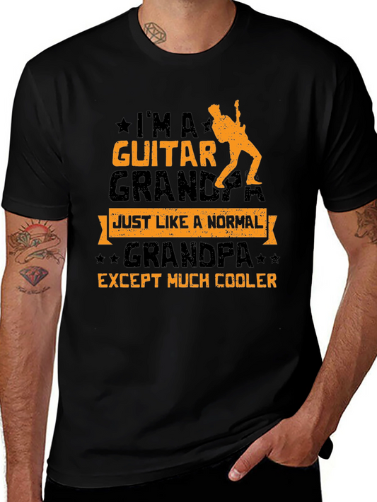 Guitar Grandpa T-Shirt - Musician Grandpa Cool Tee