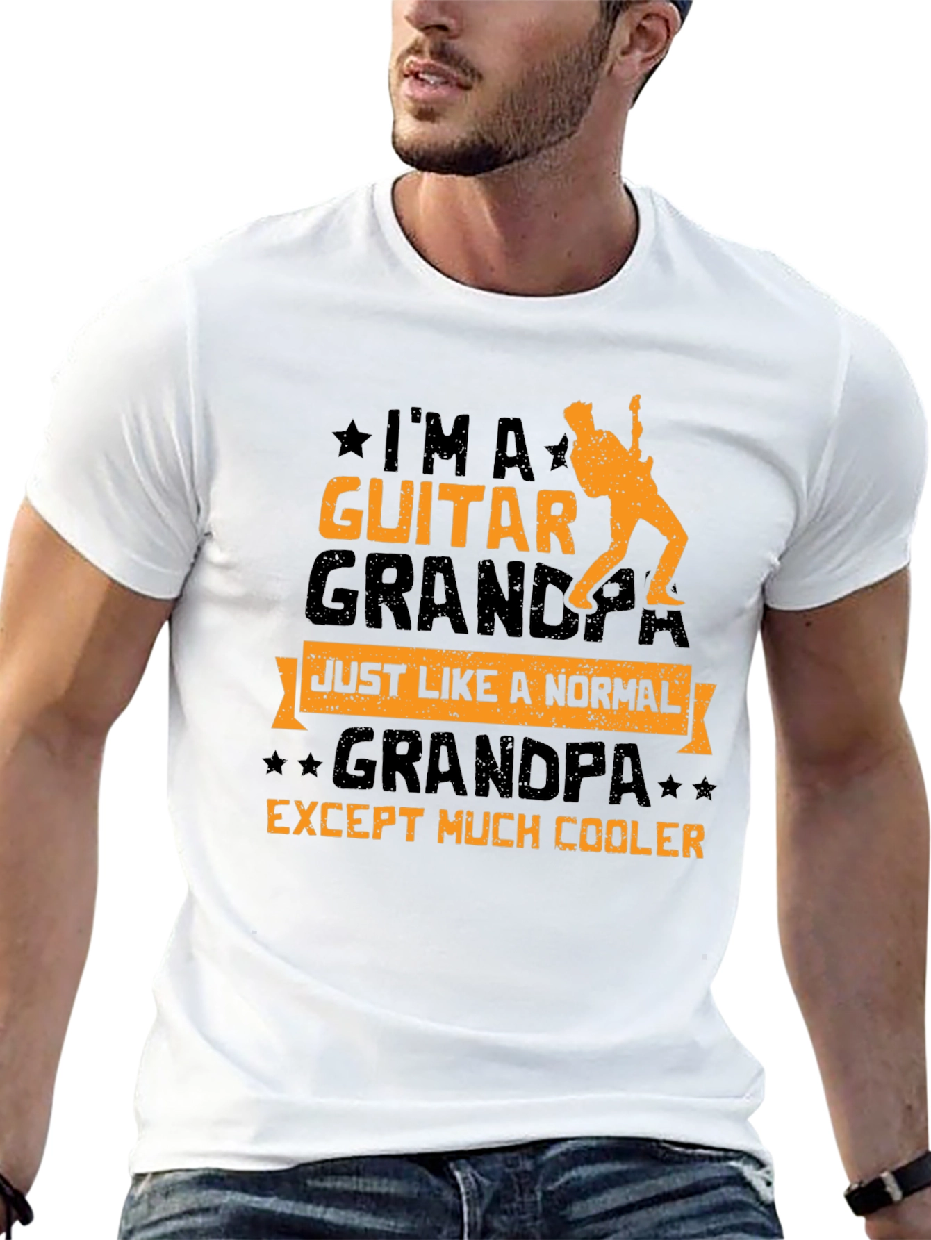Guitar Grandpa T-Shirt - Musician Grandpa Cool Tee