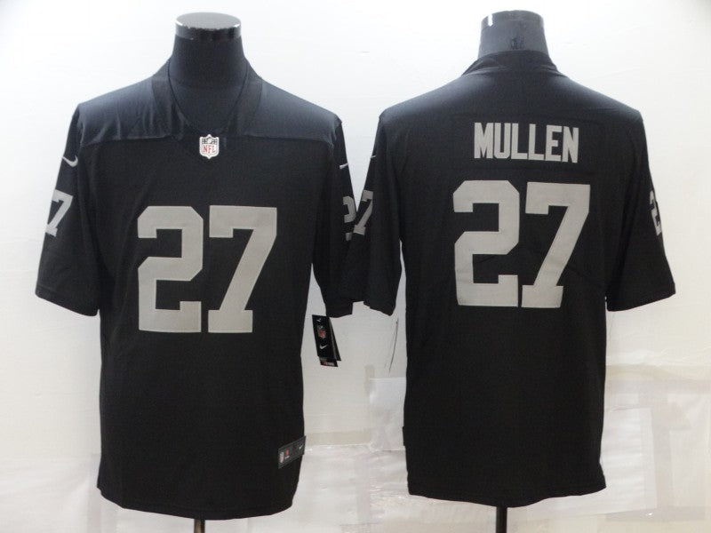 Men's Las Vegas Raiders Trayvon Mullen #27 Black Game Jerseys