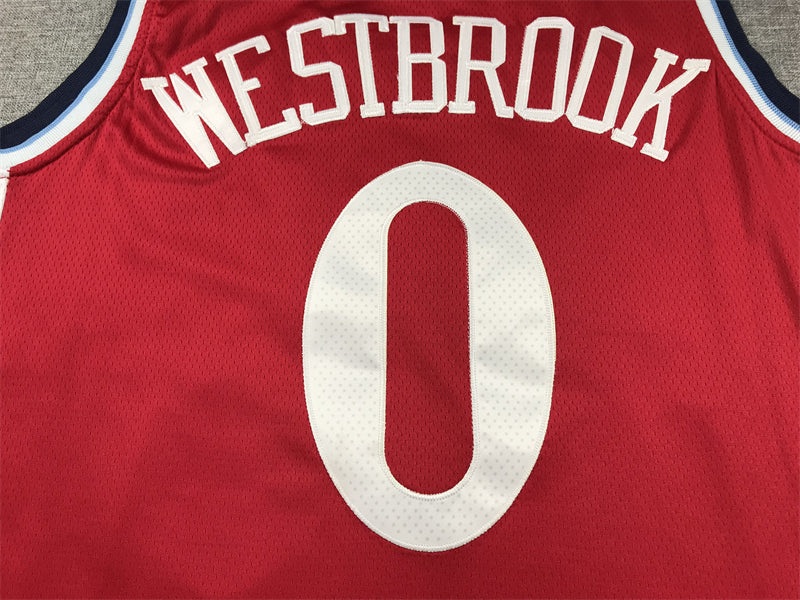 Men's LA Clippers Russell Westbrook #0 Red Swingman Player Jerseys