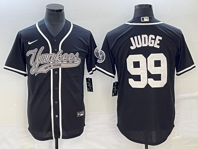 Men's New York Yankees Aaron Judge #99 Black Player Jerseys Joint Edition