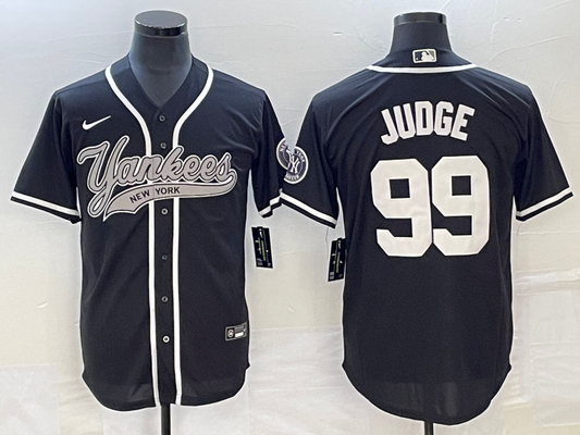 Men's New York Yankees Aaron Judge #99 Black Player Jerseys Joint Edition