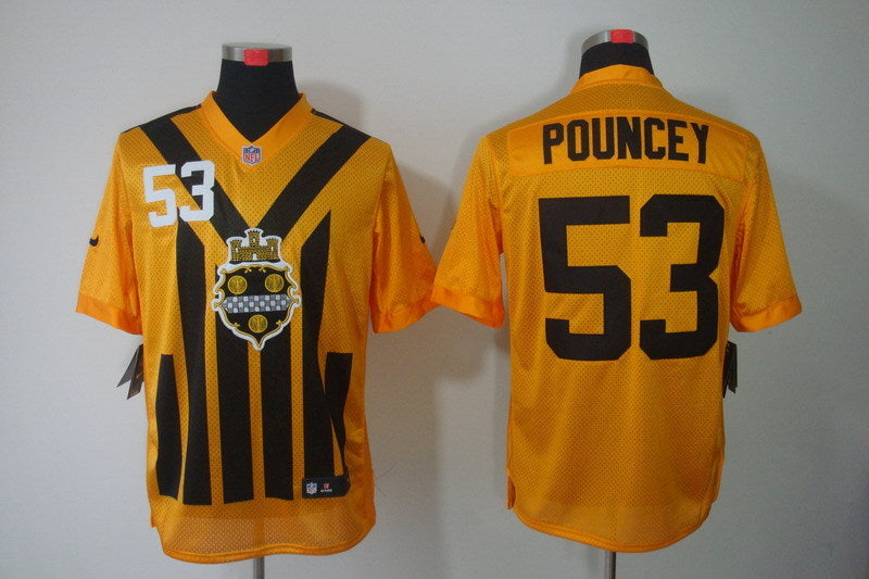 Men's Pittsburgh Steelers Maurkice Pouncey #53 Gold Game Jerseys