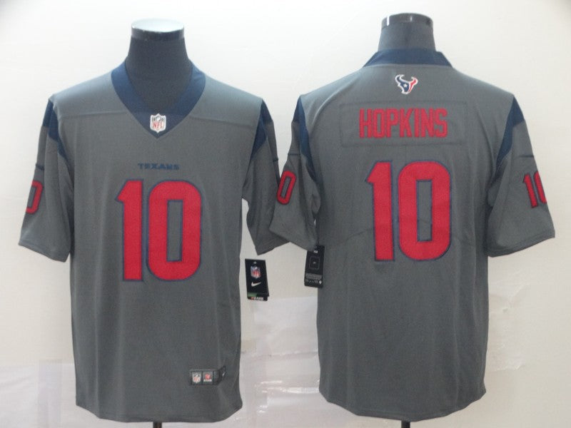 Men's Houston Texans DeAndre Hopkins #10 Gray Inverted Legend Jerseys