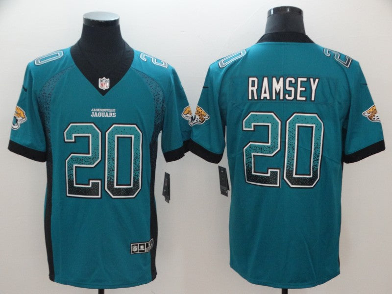 Men's Jacksonville Jaguars Jalen Ramsey #20 Teal Game Player Jerseys
