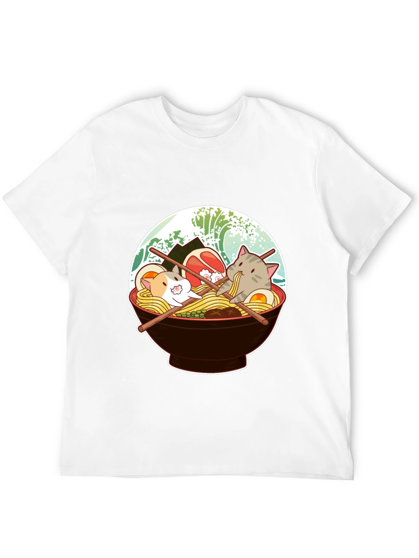 Cat Ramen T-Shirt - Cute Japanese Noodle Bowl Tee