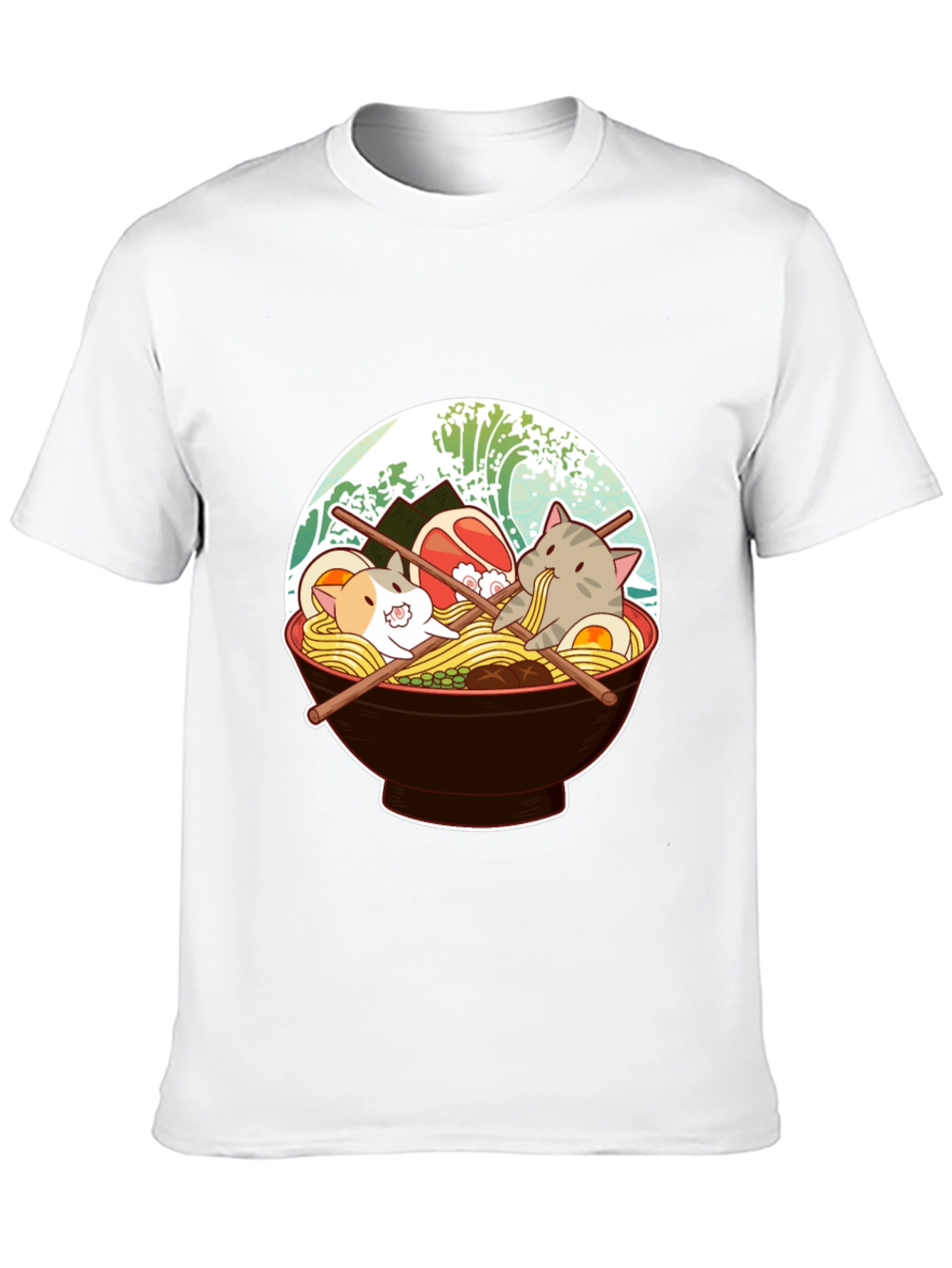 Cat Ramen T-Shirt - Cute Japanese Noodle Bowl Tee