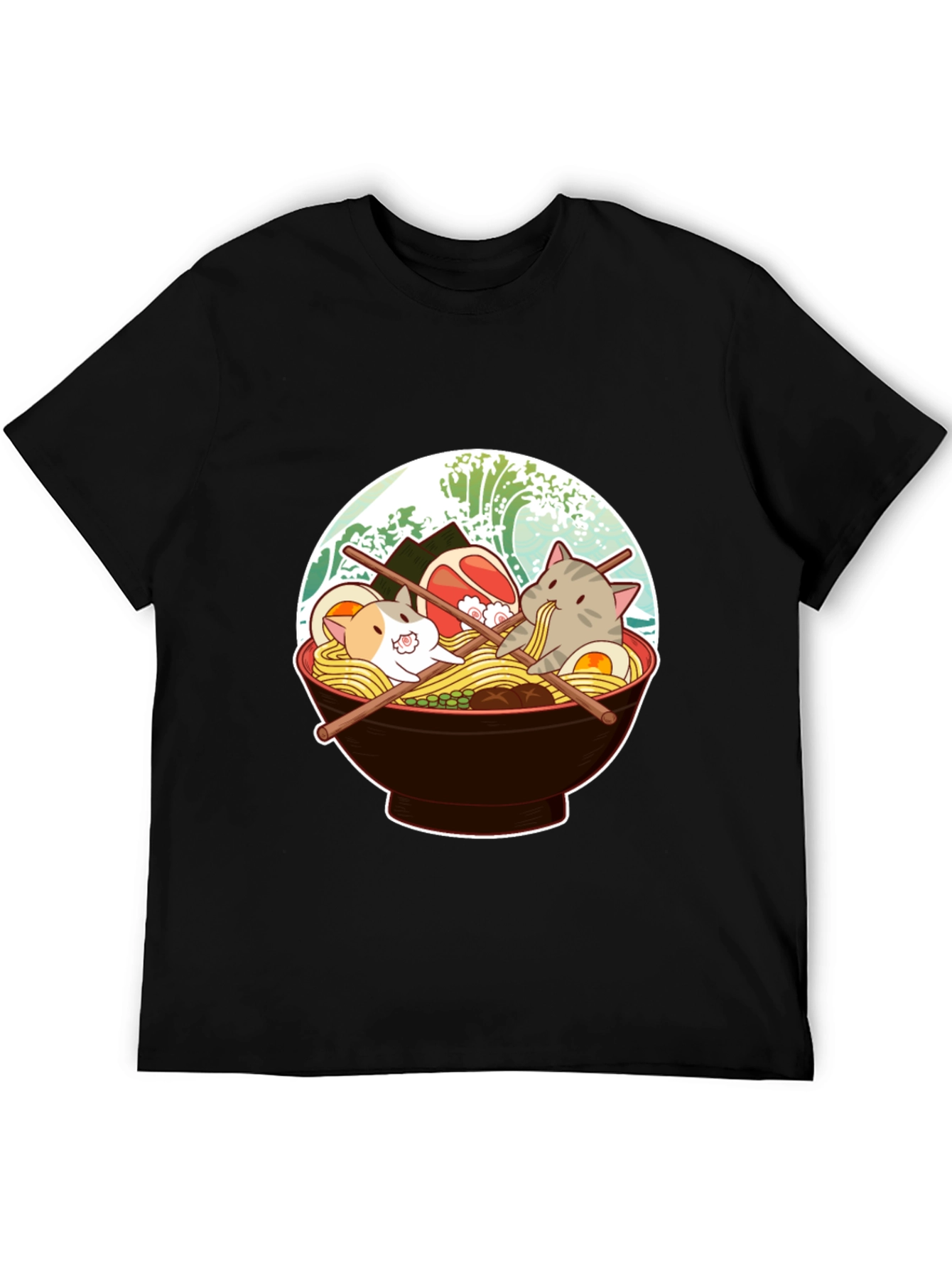 Cat Ramen T-Shirt - Cute Japanese Noodle Bowl Tee