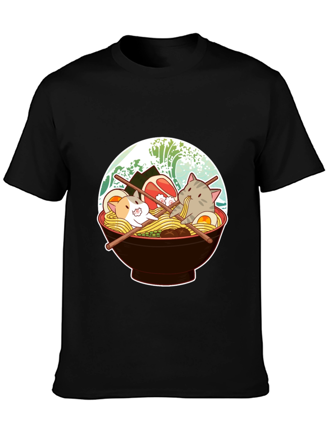 Cat Ramen T-Shirt - Cute Japanese Noodle Bowl Tee