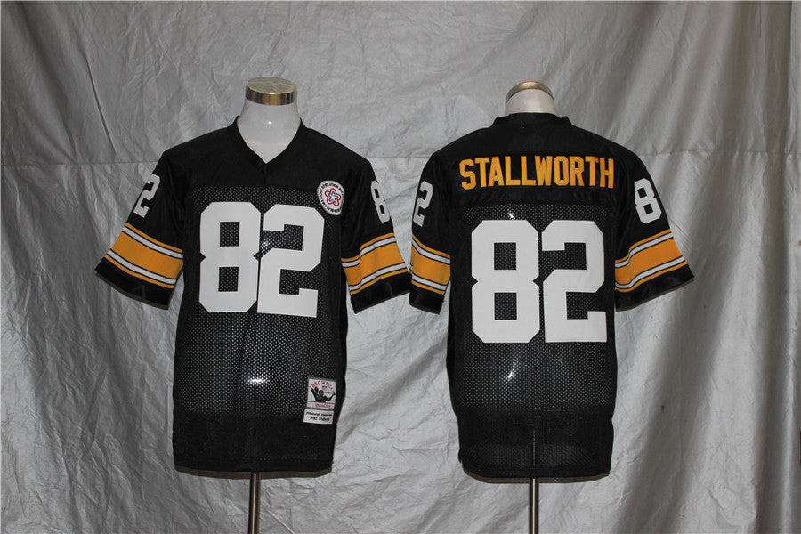 Men's Pittsburgh Steelers John Stallworth Mitchell & Ness Black Legacy Replica Jerseys