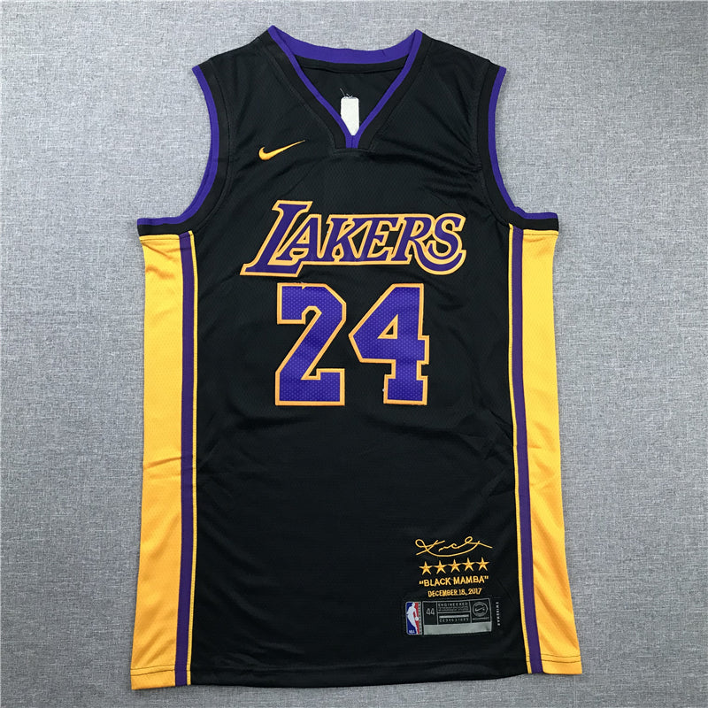 Men's Los Angeles Lakers Kobe Bryant Black #24 Swingman Player Jerseys