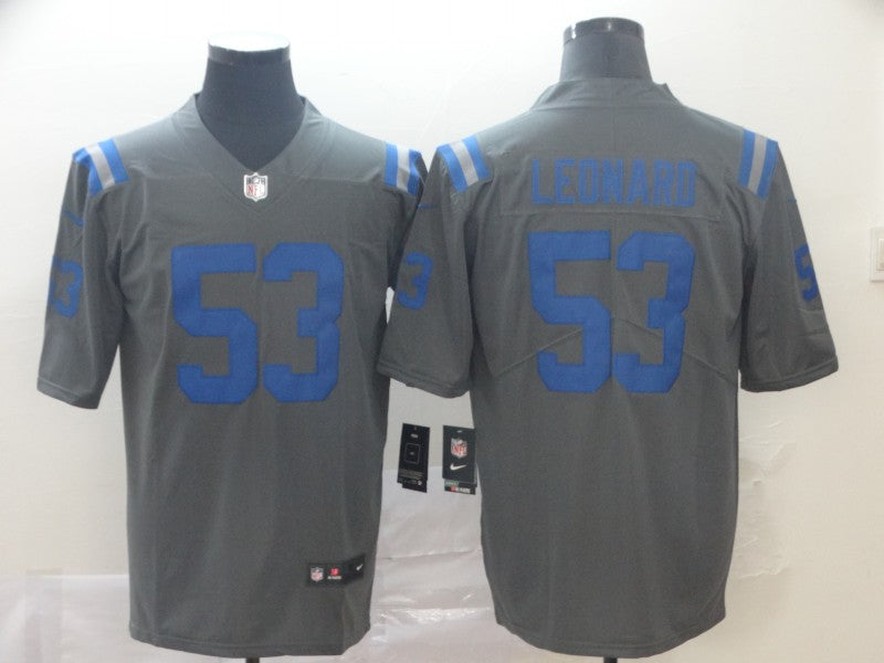 Men's Indianapolis Colts Darius Leonard Player Gray Game Jerseys