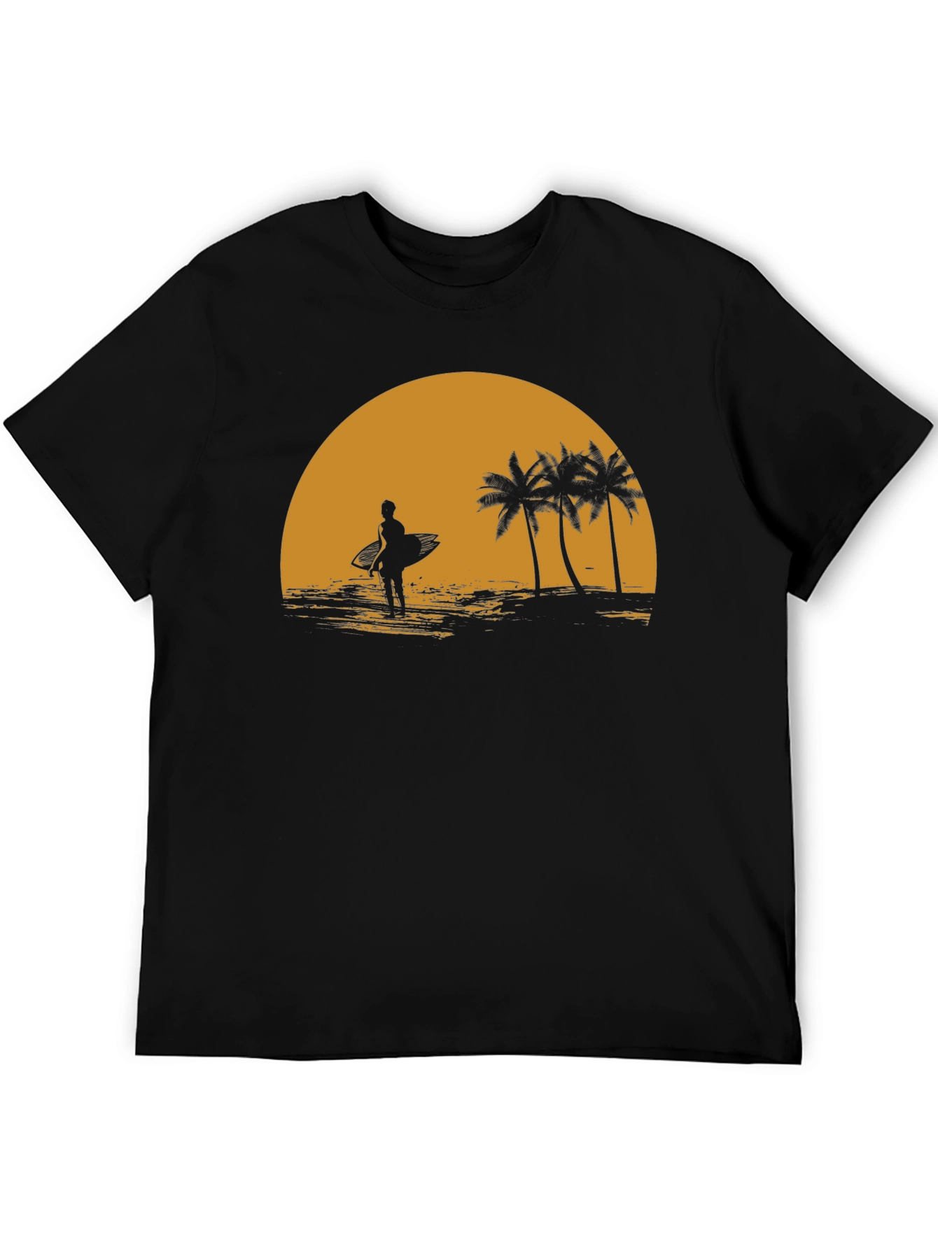 Sunset Surfer Graphic Tee - Beach Vibes
