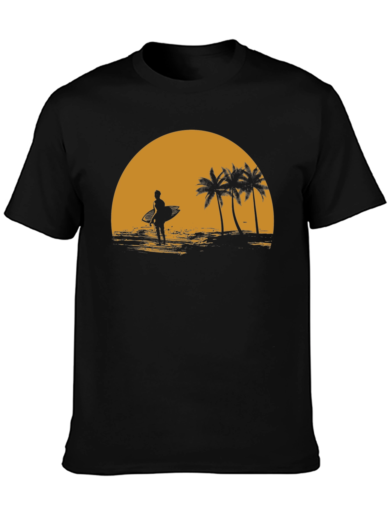 Sunset Surfer Graphic Tee - Beach Vibes