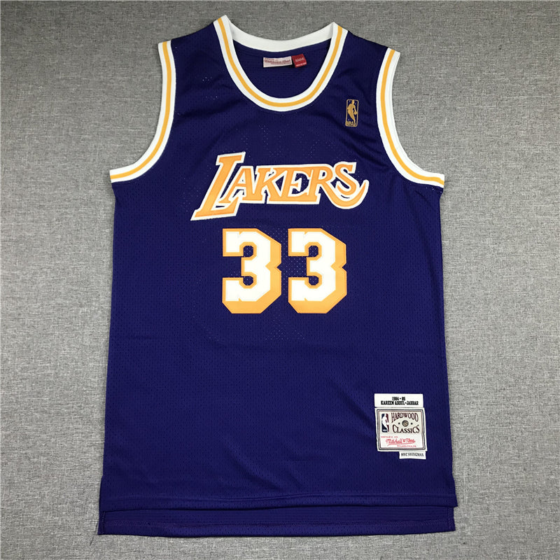 Men's Los Angeles Lakers Kareem Abdul-Jabbar Hardwood Classics Swingman Jerseys
