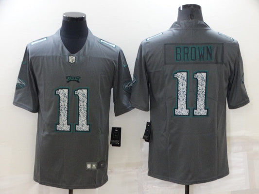 Men's Philadelphia Eagles A.J. Brown #11 Gray Game Player Jerseys