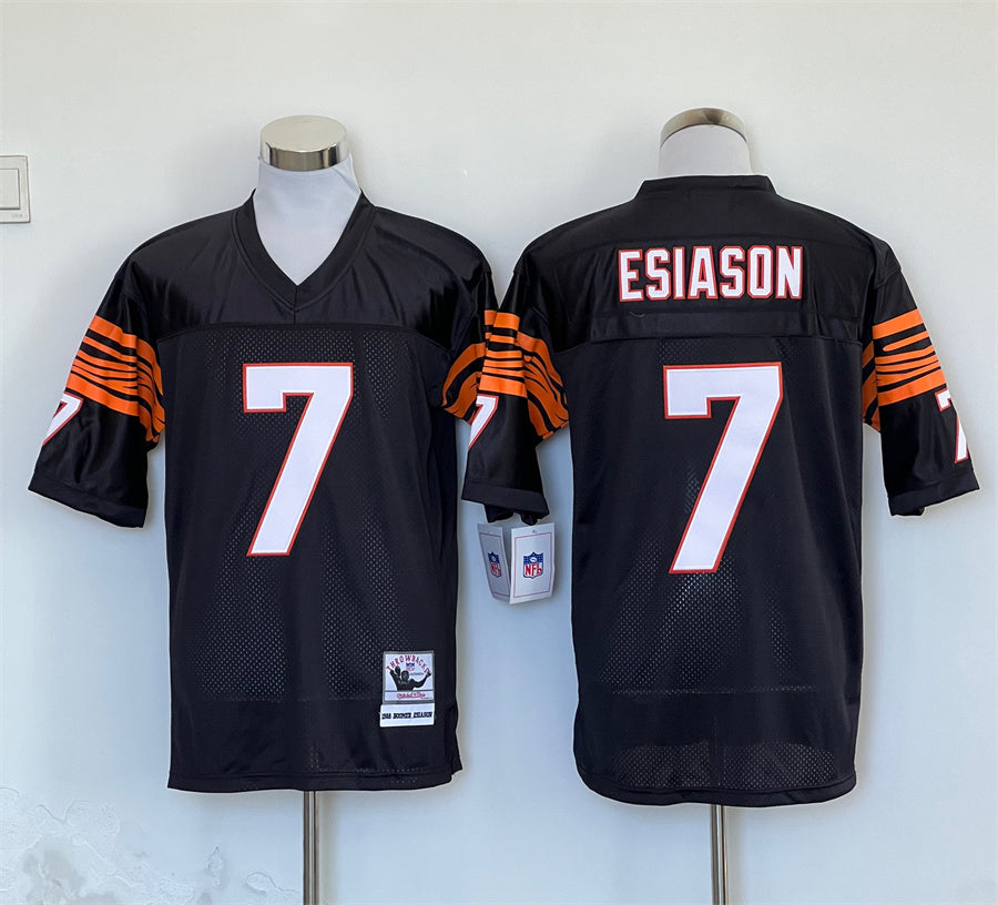 Men's Cincinnati Bengals Boomer Esiason Mitchell & Ness Black Legacy Replica Jerseys