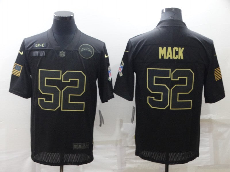 Men's Los Angeles Chargers Khalil Mack #52 Black Game Jerseys