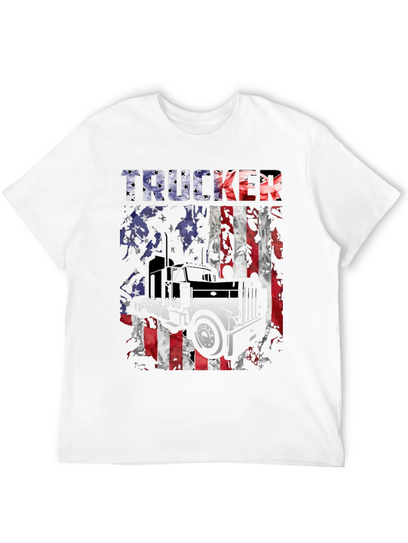 Trucker American Flag T-Shirt