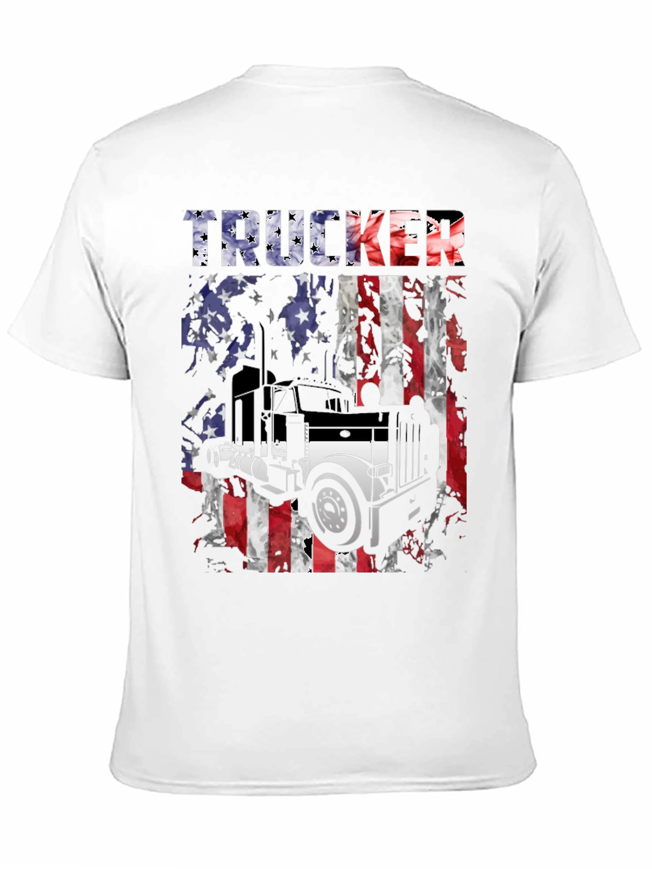 Trucker American Flag T-Shirt
