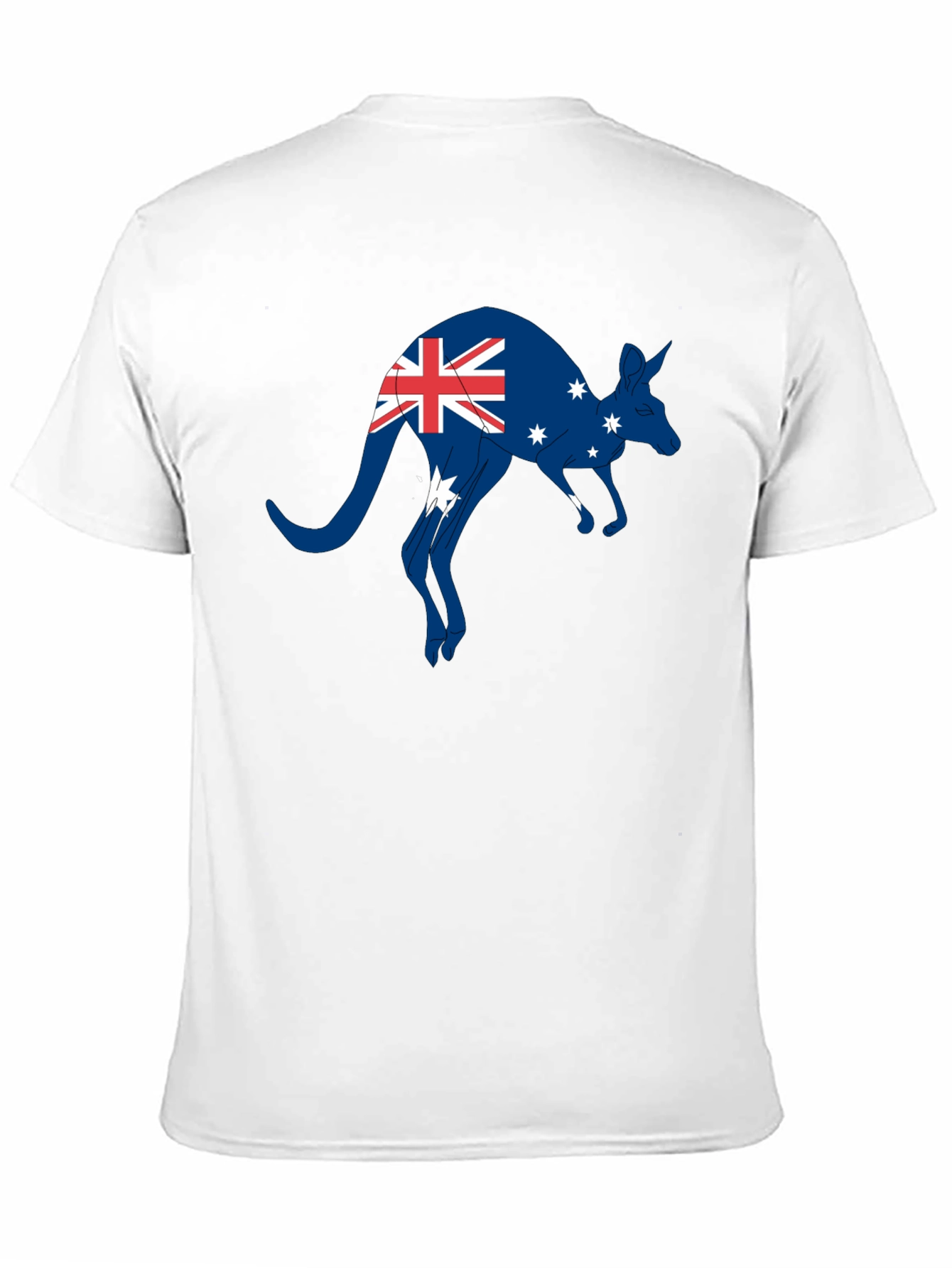 Australian Flag Kangaroo T-Shirt - Black