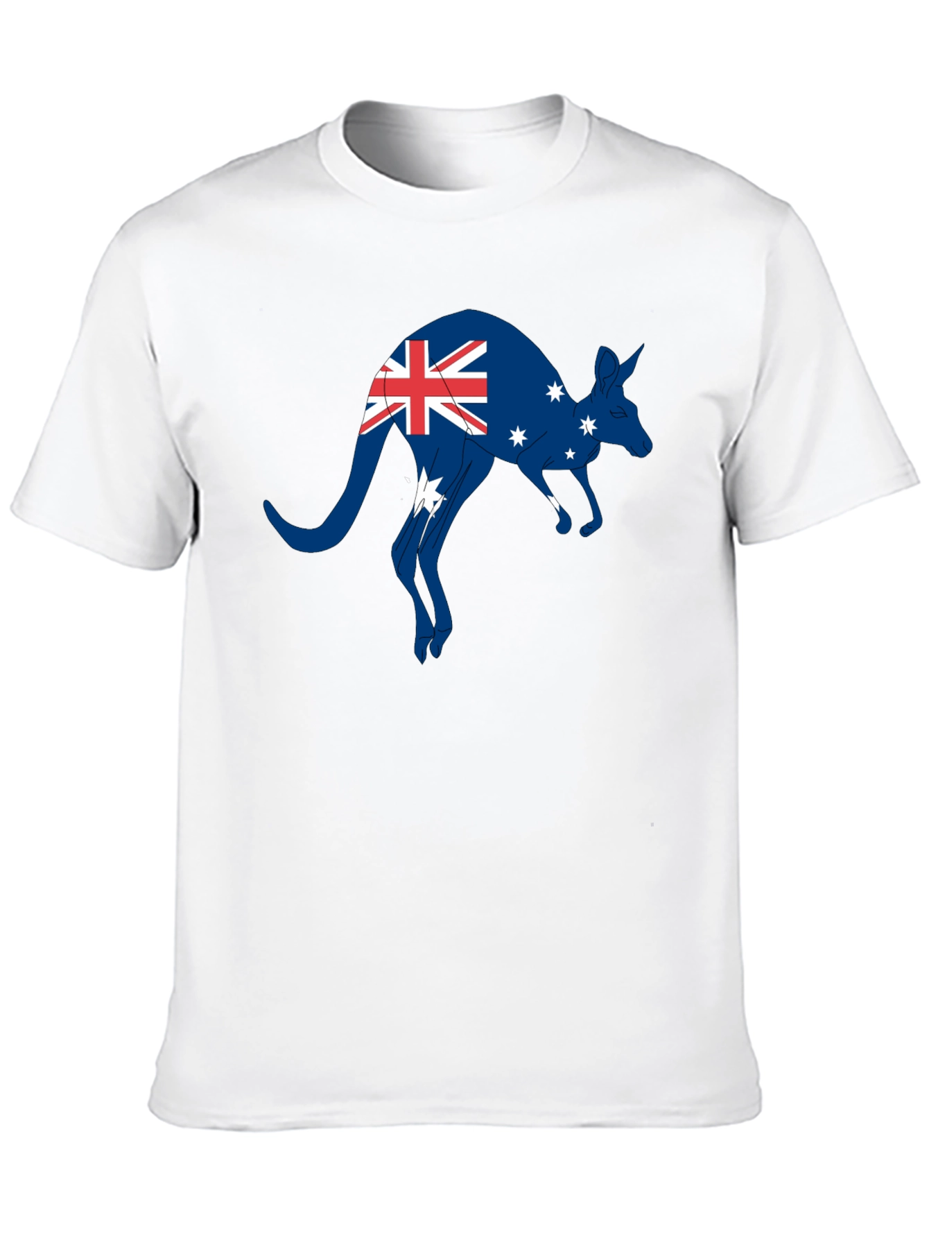 Australian Flag Kangaroo T-Shirt - Black