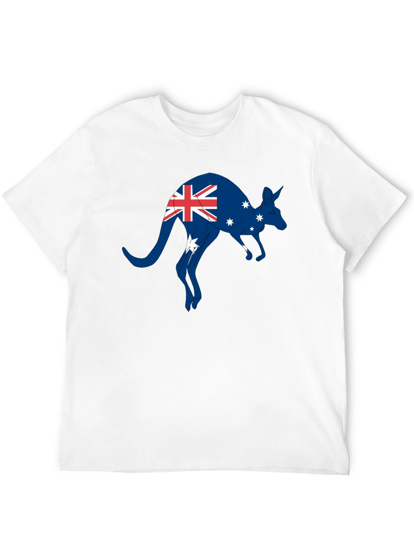 Australian Flag Kangaroo T-Shirt - Black